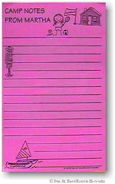 Pen At Hand Stick Figures - Large Single Color Camp Notepad